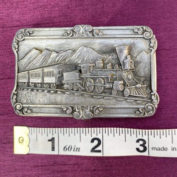 4-(B&B) Vintage. Collectors. 1984. History Of The Railroad. Belt Buckle - Picture 4 of 6